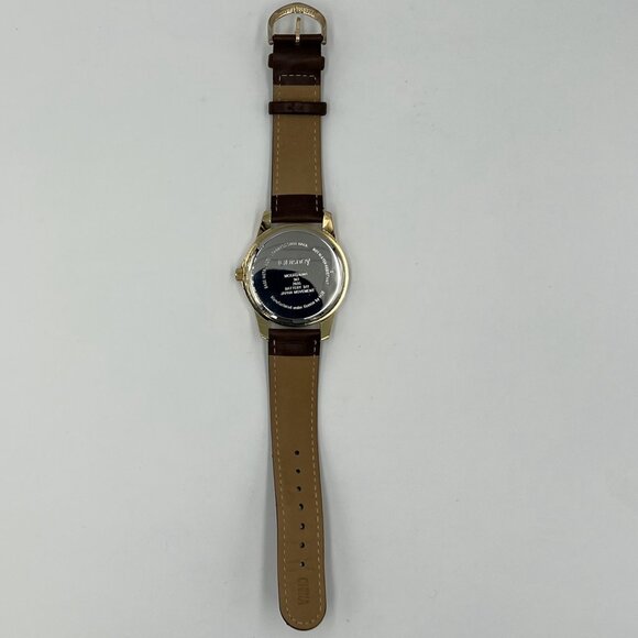 DISNEY MICKEY MOUSE Watch Brown Band with Silver Bezel and Gold Lugs - Picture 6 of 8